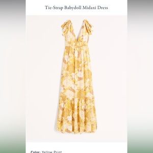 Tie strap babydoll midaxi dress